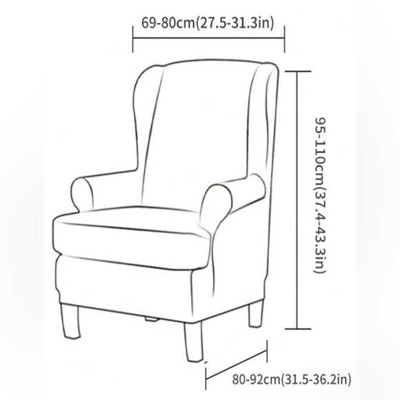 Floral Tiger Print Chair Cover Sofa Slipcover Set For Single Seat (2pcs) - Picture 3 of 7